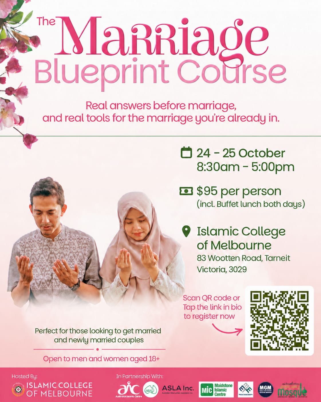 95 per person (includes open buffet lunch both days) event poster