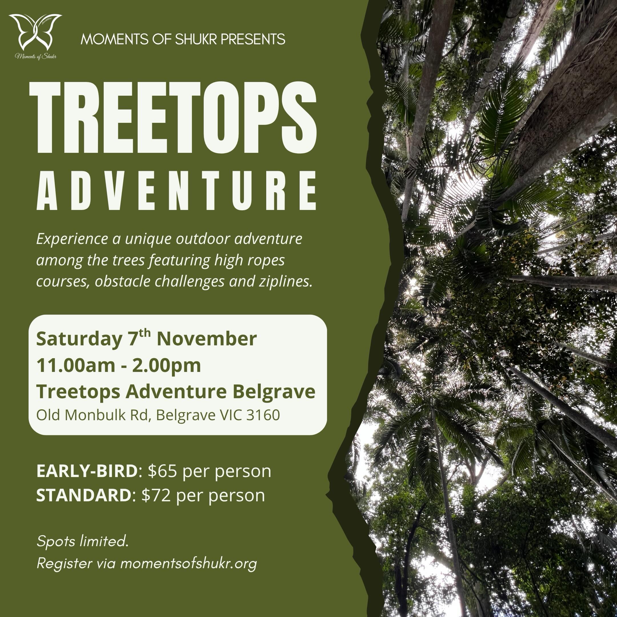LADIES TREETOPS ADVENTURE event poster