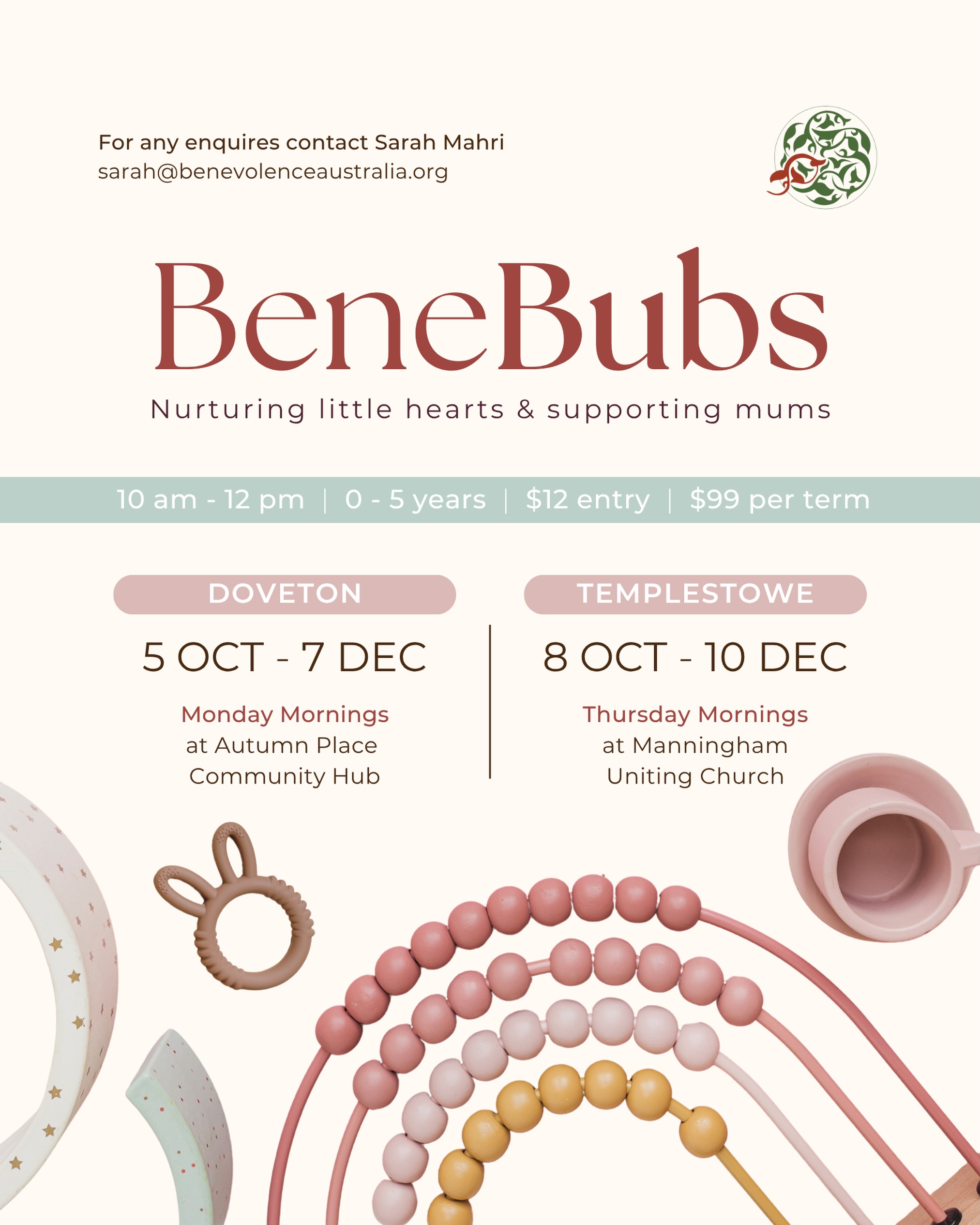 BeneBubs is back for Term 4! 🎀 event poster
