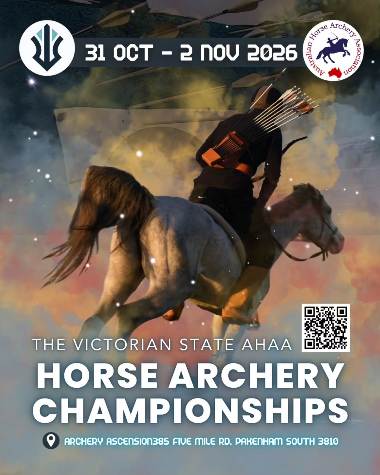 IT’S ALMOST TIME! 🏹🐎 event poster