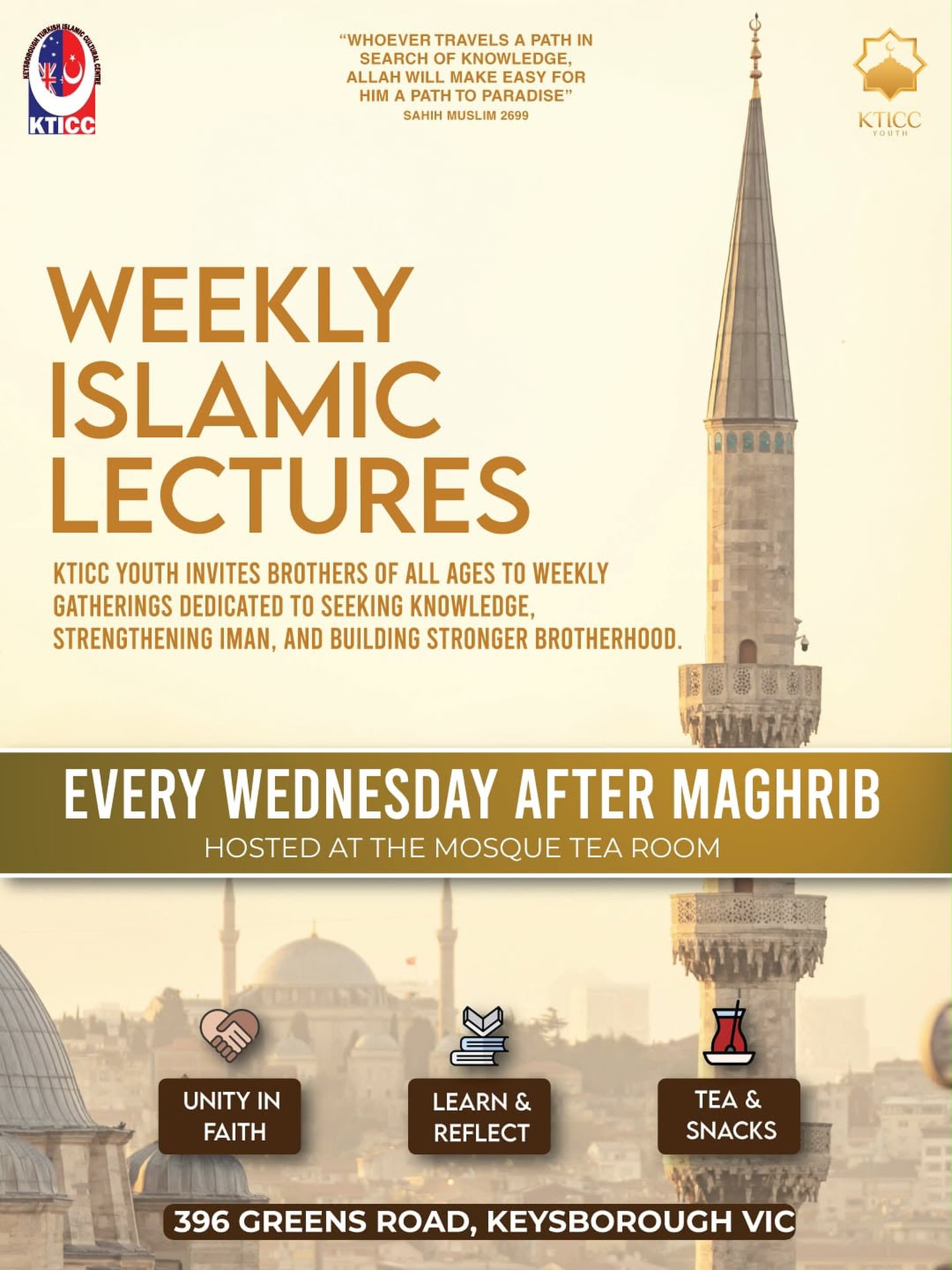 Wednesday Night Sohbet — Now After Maghrib 🌙 event poster