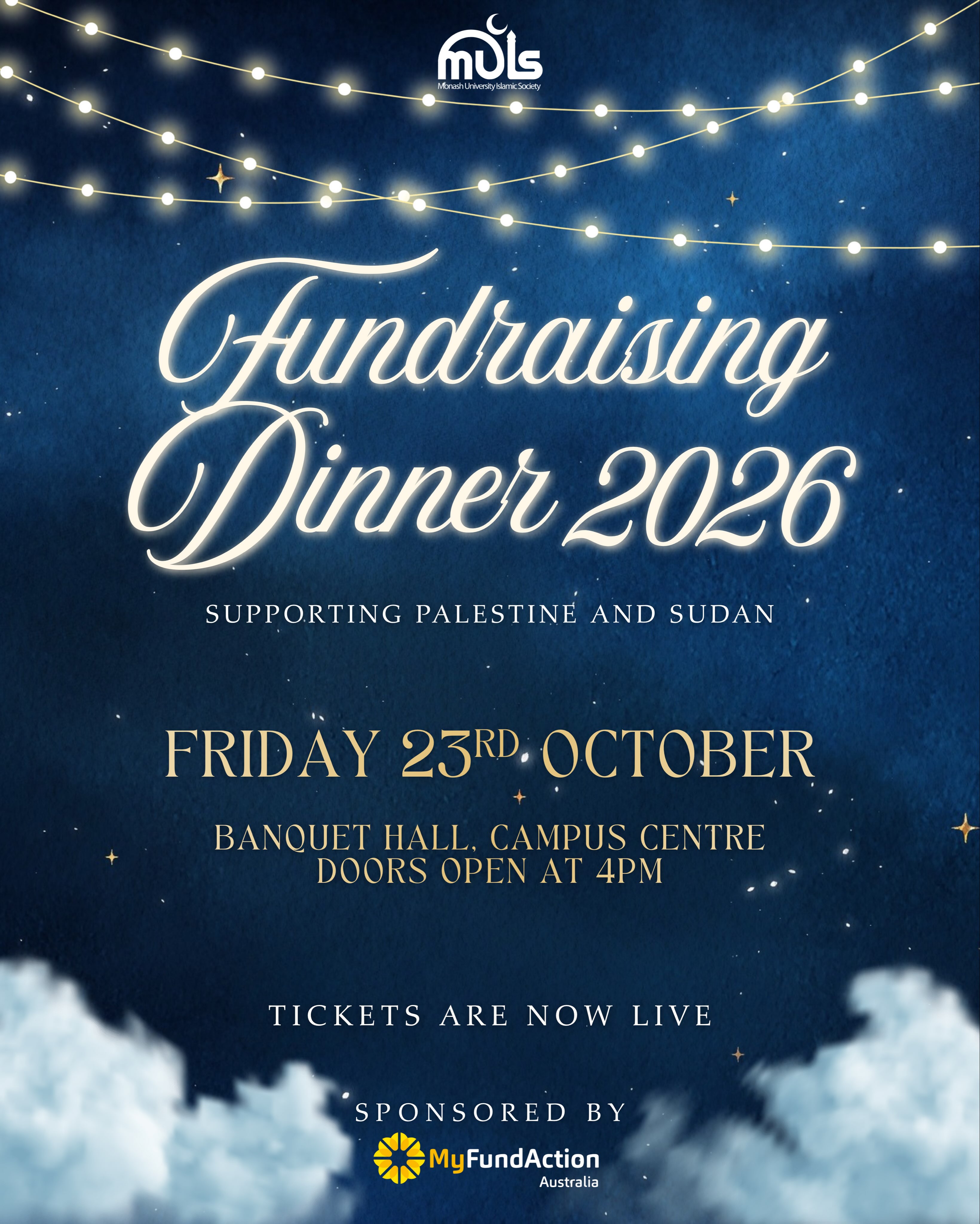 The MUIS Annual Fundraising Dinner is back! 🇵🇸🇸🇩 event poster