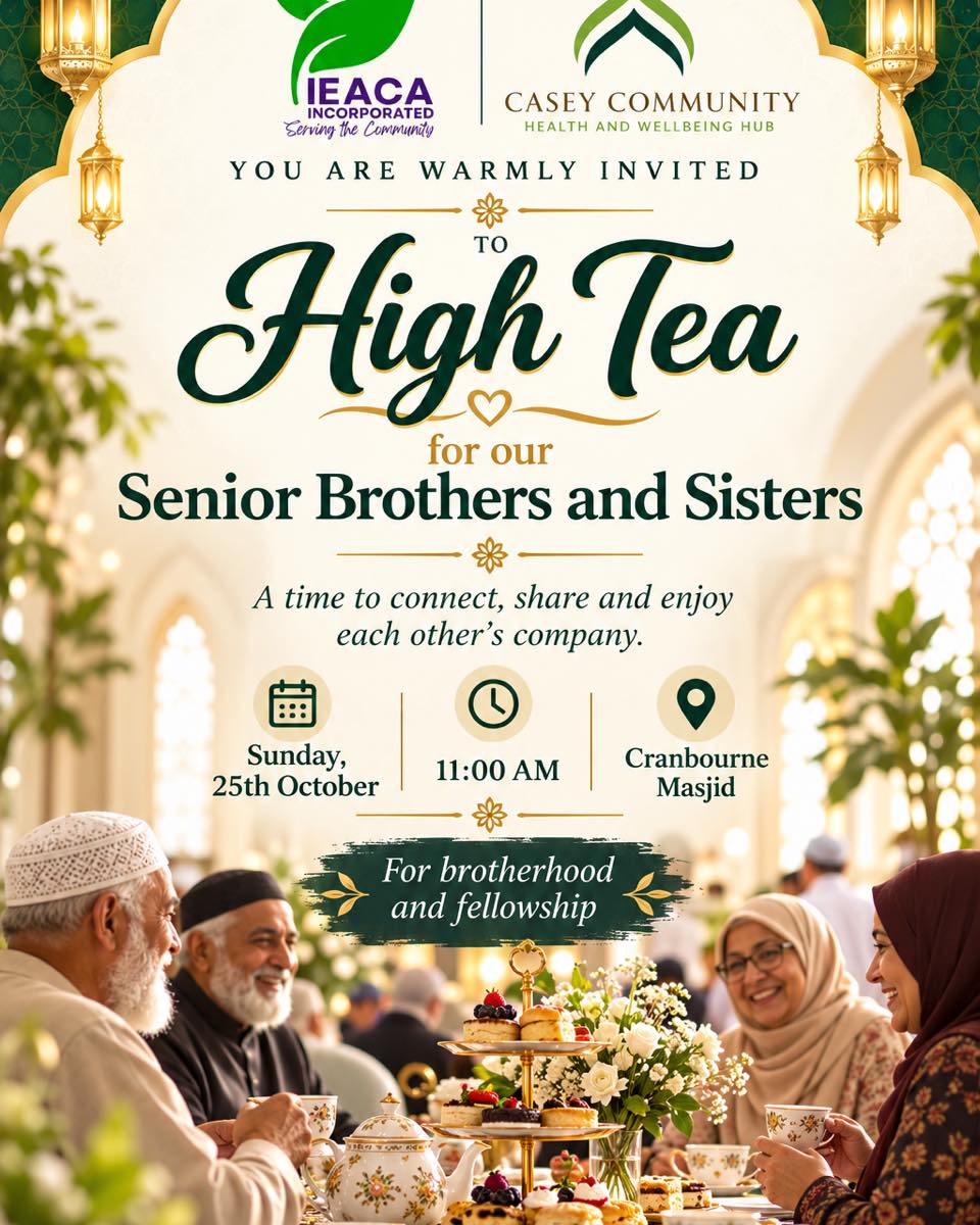 HIGH TEA FOR OUR SENIOR BROTHERS & SISTERS ☕🌸 event poster