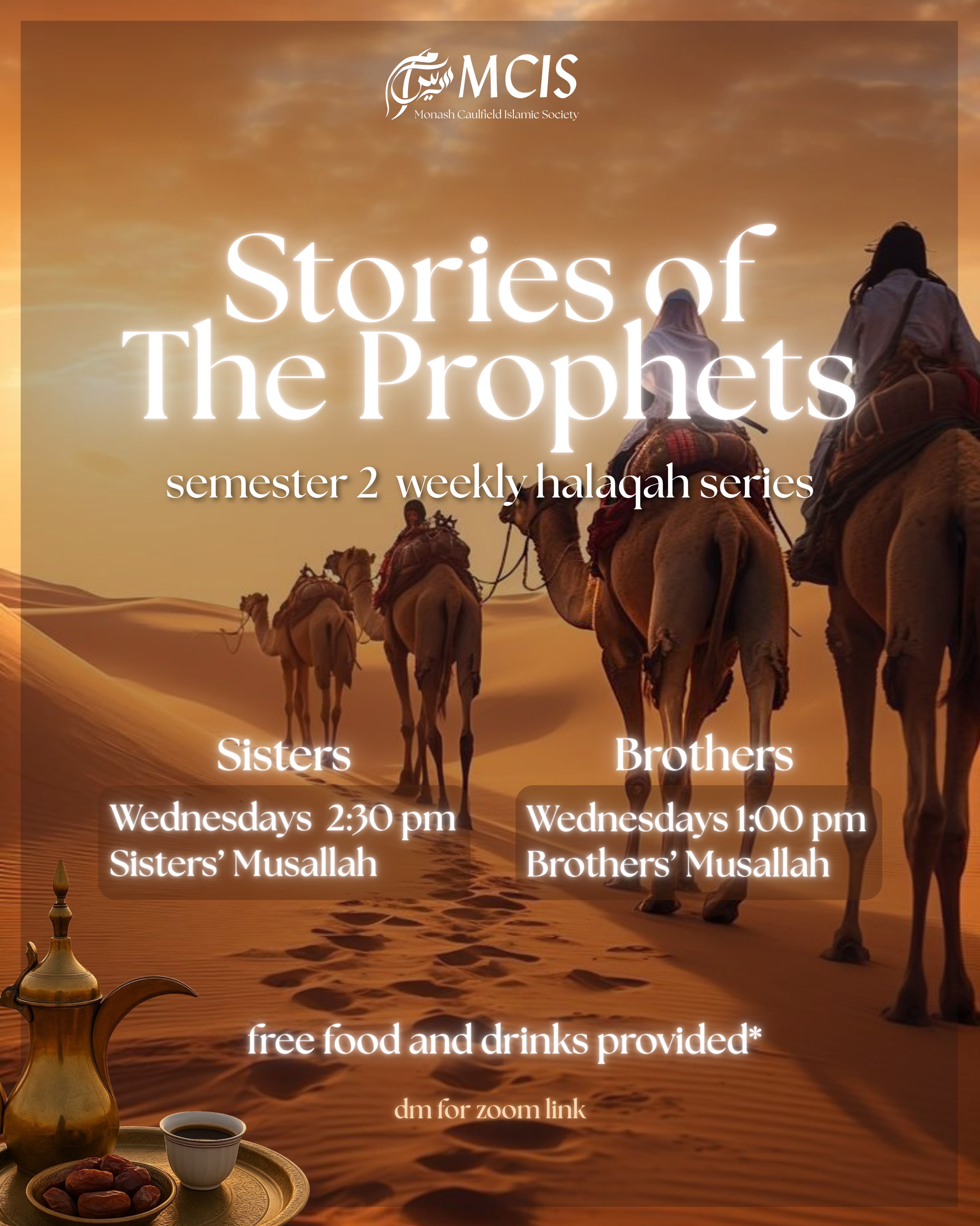 Verily in the remembrance of Allah do hearts find comfort.” event poster